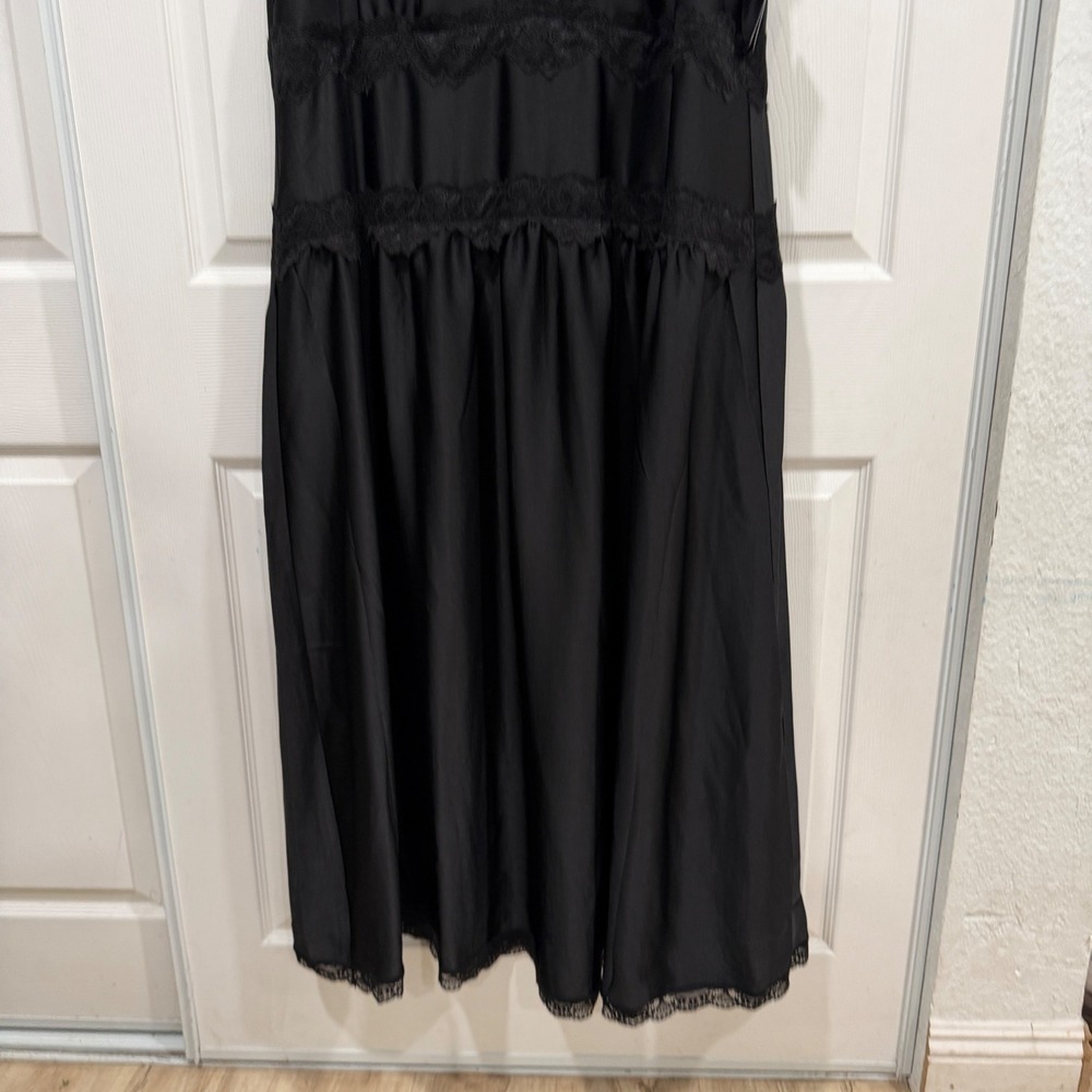 Torrid Festi Drop Waist Lace Trim Maxi Dress‎ Deep Black 2X 18-20 44540901 - Picture 4 of 10